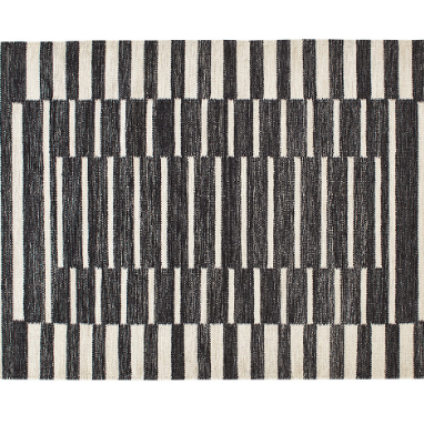 HEIGHTS CHARCOAL WOOL WOVEN RUG