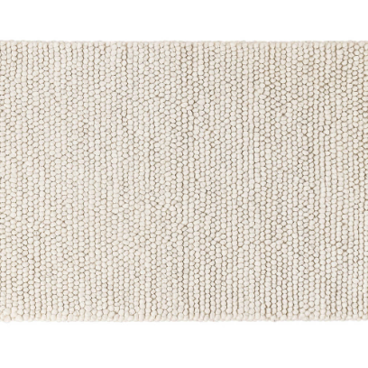 NIELS IVORY HANDWOVEN WOOL VISCOSE RUG