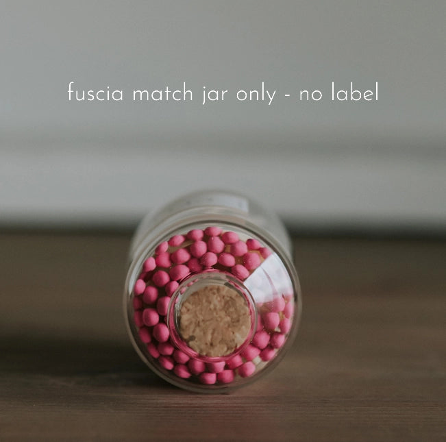 Apothecary Matches: Fuscia Tip Jar Matchsticks