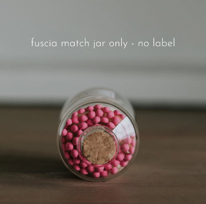 Apothecary Matches: Fuscia Tip Jar Matchsticks