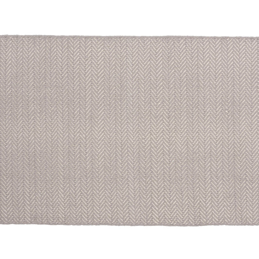 HERRINGBONE DOVE GREY HANDWOVEN COTYON RUG