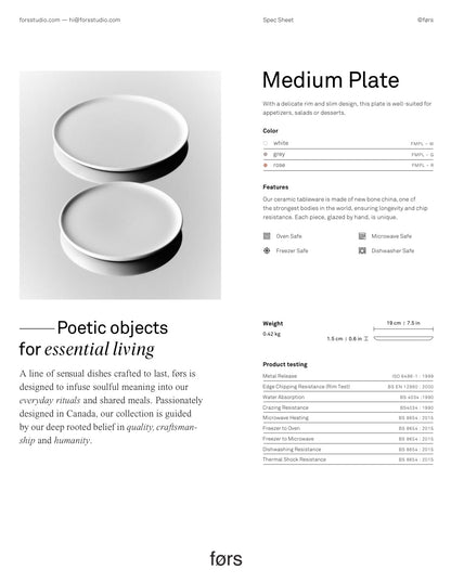 Medium Plate White