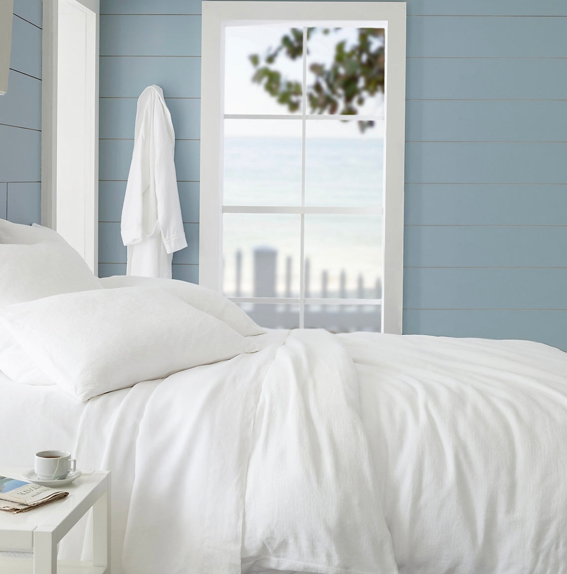 Montauk White Duvet Cover Full/Queen