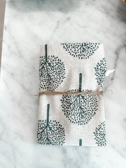 HANDMADE DRAWSTRING WINE SLEEVE - TREE