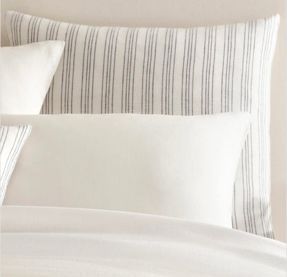Lush Linen Stripe Charcoal Sham Euro