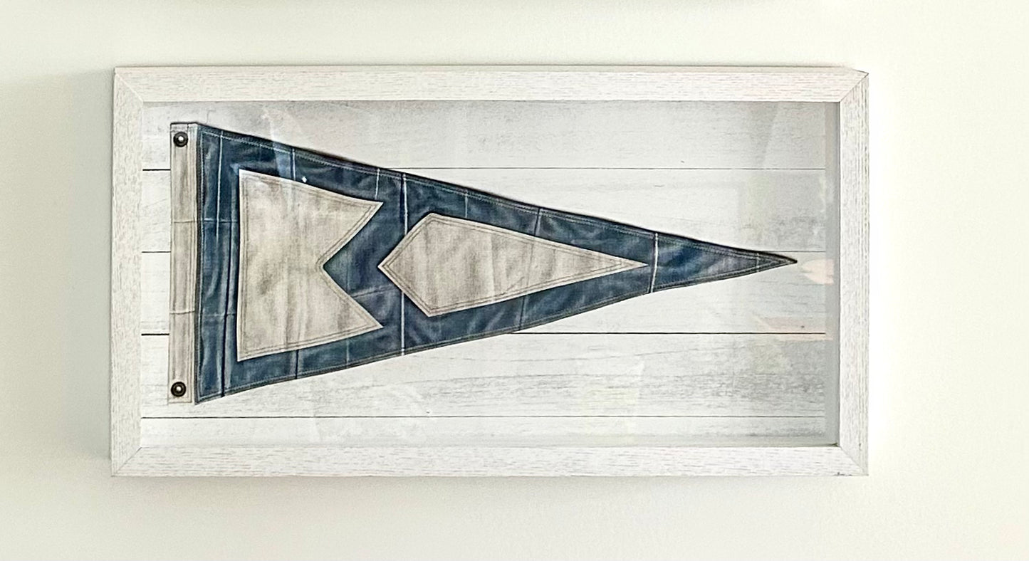 YATCHING BURGEE - BLUE DIAMOND FRAMED PRINT