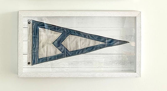 YATCHING BURGEE - BLUE DIAMOND FRAMED PRINT