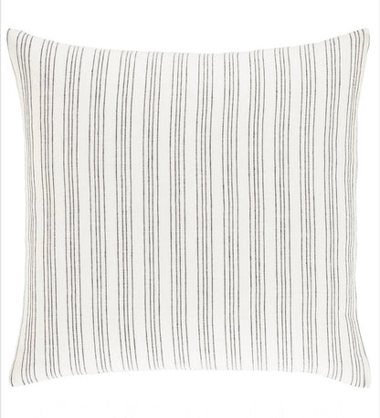 Lush Linen Stripe Charcoal Sham Euro