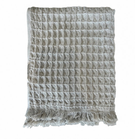 GRAY WAFFLE HAND TOWEL