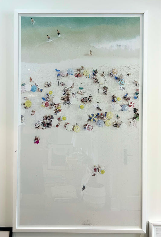 PASTEL BEACH VIEW FRAMED PRINT
