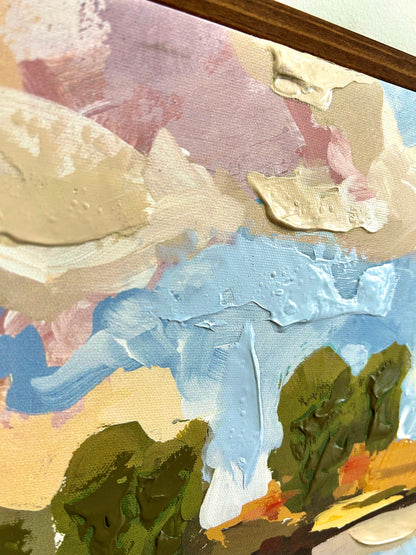 ABSTRACT UPLANDS FRAMED PAINTING