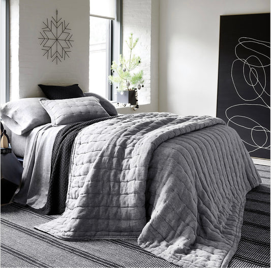 Lush Linen Black Sheet Set Queen