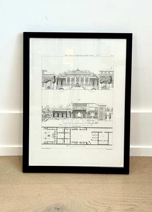 PARISIENNE PLAN V CIRCA 1745-1810 FRAMED PRINT