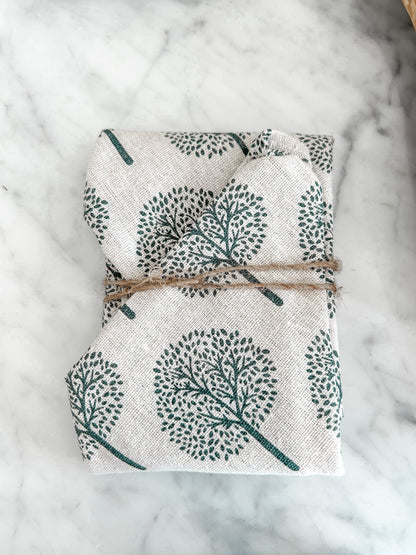 HANDMADE HAND TIE BREAD BAG - TREE