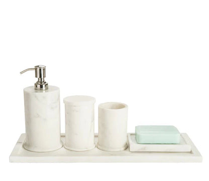 Belle de Provence Long Marble Display Tray White