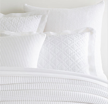 Bubble White Matelassé Sham Euro