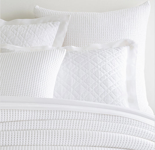 Bubble White Matelassé Sham Euro