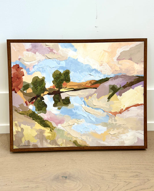 ABSTRACT UPLANDS FRAMED PAINTING