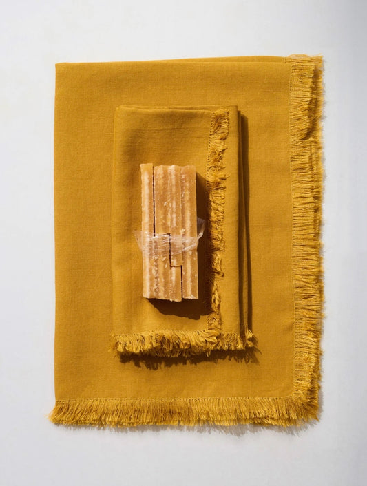 Runner and Napkin Set Ochre