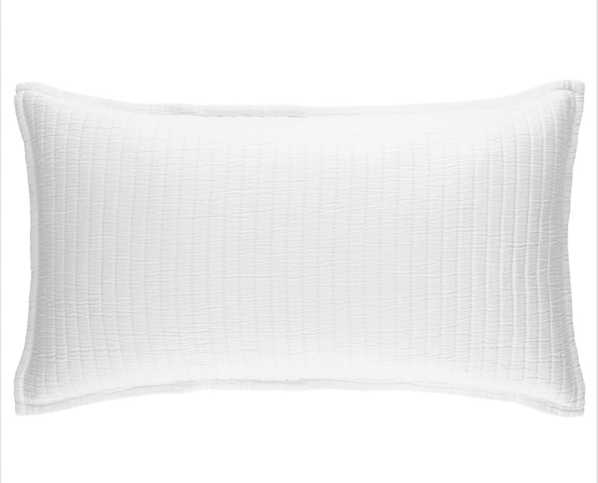 Boyfriend White Matelassé Sham Standard