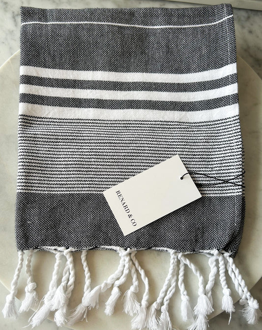 STRIPED TURKISH HAND TOWEL