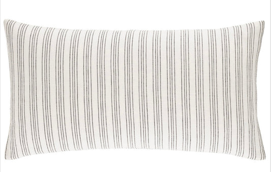 Lush Linen Stripe Charcoal Sham Standard