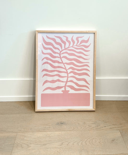 ABSTRACT BOTANICAL ART FRAMED PRINT