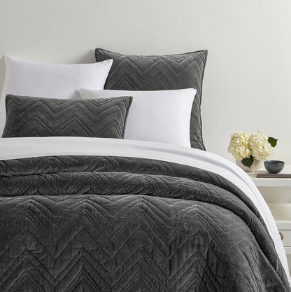 Brentwood Velvet Shale Quilted Quilt Queen/Full
