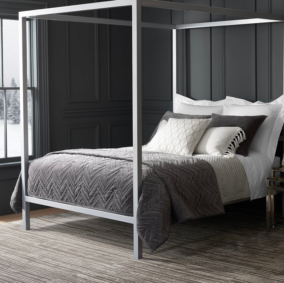 Brentwood Velvet Shale Quilted Quilt Queen/Full