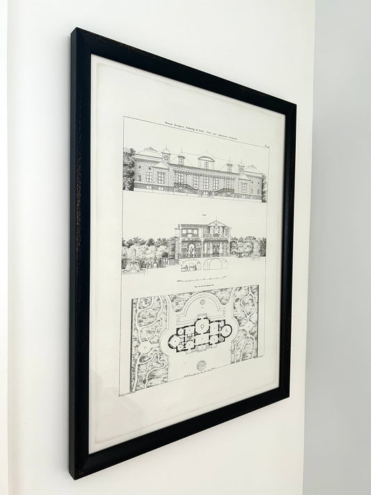 PARISIENNE PLAN IV CIRCA 1745-1810 FRAMED PRINT