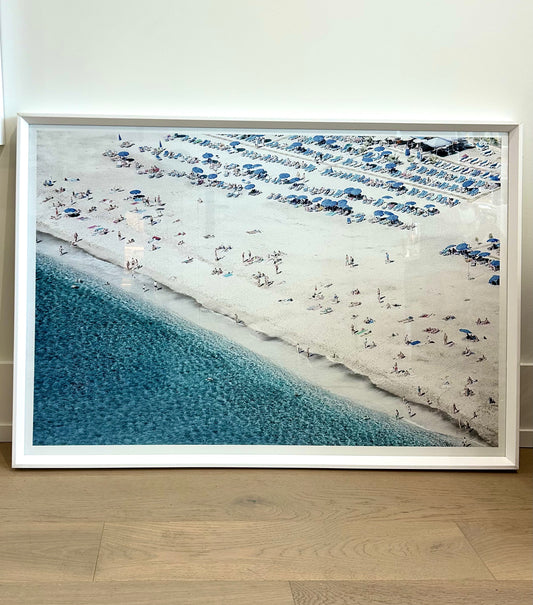 AERIAL BEACH VIEW #2 FRAMED PRINT