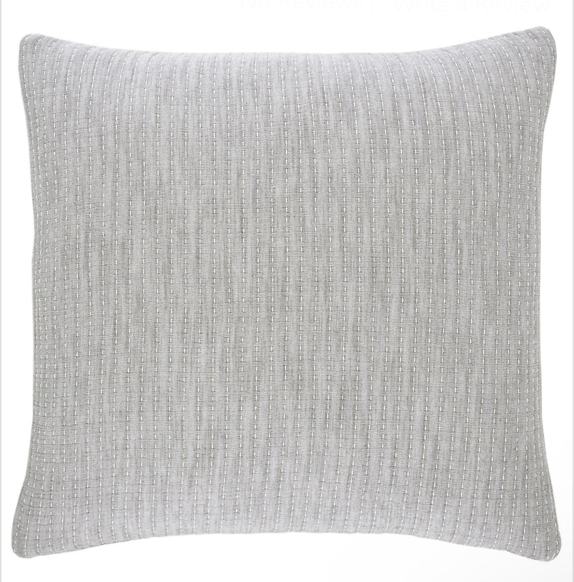 Pick Stitch Grey Matelassé Sham Euro